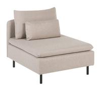 Beliani 1-Seat Section Egeris Beige Fabric