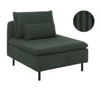Beliani 1-Seat Section Egeris Dark Green Corduroy