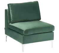 Beliani Velvet 1-seat Section Green Evja, Green