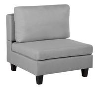 Beliani 1-Seat Section Fevik Fabric Light Grey