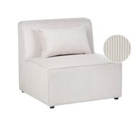 Beliani 1-Seat Section Lemvig Beige Corduroy