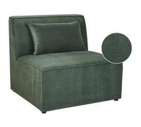 Beliani 1-Seat Section Lemvig Corduroy Green