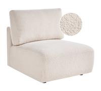 Beliani 1-Seat Section Mesnali Boucle Off-White