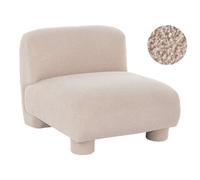 Beliani 1-Seat Section Mjalbi Beige Boucle