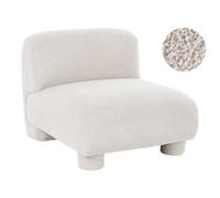 Beliani 1-Seat Section Mjalbi Off-White Boucle