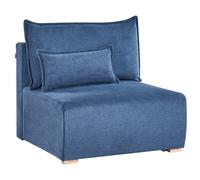 Beliani 1-Seat Section Nerbo Fabric Blue
