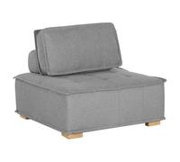 Beliani 1-Seat Section Tibro Grey Fabric