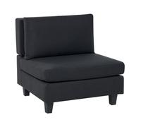 Beliani 1-Seat Section Unstad Black Fabric