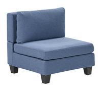 Beliani 1-Seat Section Unstad Fabric Blue