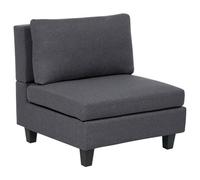 Beliani 1-Seat Section Unstad Fabric Dark Grey