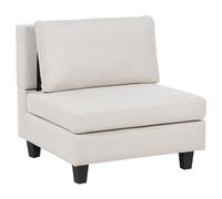 Beliani 1-Seat Section Unstad Fabric Light Beige
