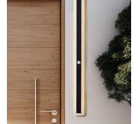 Beliani 100Cm Outdoor Led Wall Light Black With Motion Sensor And Warm White Led