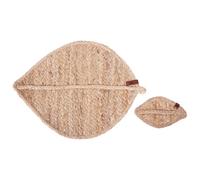 Beliani 12 Piece Placemats And Coasters Set Pepperleaf Natural Jute