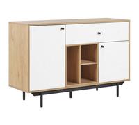 Beliani 2 Door Sideboard ITACA Brown/ White, Brown