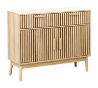 Beliani 2 Door Sideboard Lynwood Light Brown