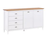 Beliani 2 Door Sideboard Shillington Pine Wood White