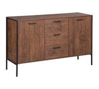 Beliani 2 Door Sideboard TIFTON Dark Brown, Brown
