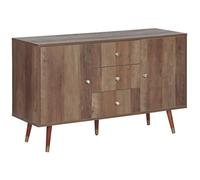 Beliani 2 Door Sideboard ULIKA Dark Brown, Brown