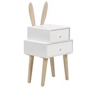 Beliani 2 Drawer Bedside Table Banks White