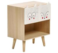 Beliani 2 Drawer Bedside Table Rupert Light Brown