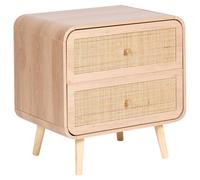 Beliani 2 Drawer Bedside Table Scone Light Brown