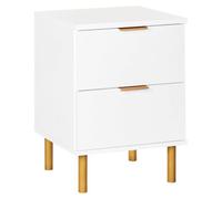 2 Drawer Bedside Table WALPOLE White