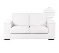 Beliani 2 Seater Jumbo Cord Sofa White Vikran, White