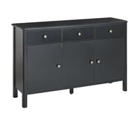 Beliani 3 Door Sideboard OLATE Black, Black