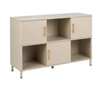 Beliani 3 Door Sideboard Ombura Metal Beige