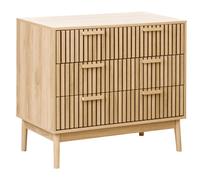 Beliani 3 Drawer Chest Lynwood Light Brown