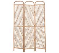 Beliani 3 Panel Room Divider Cosenza Light Brown 106 Cm 180 Cm