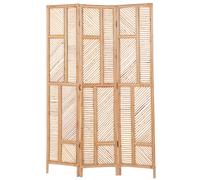 Beliani 3 Panel Room Divider Lamezia 117 Cm 180 Cm Light Brown