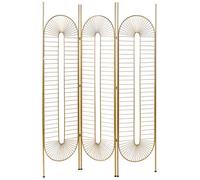3 Panel Room Divider NOALE 135 cm 170 cm Gold