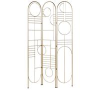 Beliani 3 Panel Room Divider Turania 100 Cm 170 Cm Gold