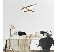 Beliani 3-Ring Matte Black Aluminium Pendant Lamp With Integrated Led, Adjustable Height, 50Cm Diameter