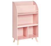 Beliani 3 Tier Bookcase Liloet 102 Cm Pastel Pink