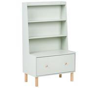 Beliani 3 Tier Bookcase Quilpie 120 Cm Light Green