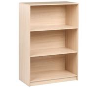 Beliani 3 Tier Bookcase Zehna 117 Cm Light Brown