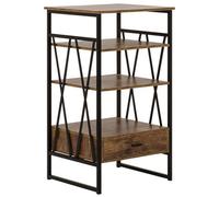 3 Tier Shelving Unit KEENE 101 cm Dark Brown
