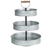 Beliani 3-Tiered Cake Stand Kouign Silver