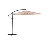 Beliani 300Cm Octagonal Cantilever Parasol Beige Sand, Weather-Resistant Shade For Patio And Poolside