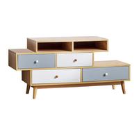 Beliani 4 Drawer Chest IRVINE Brown/ White, Brown