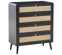 Beliani 4 Drawer Chest Moura Black