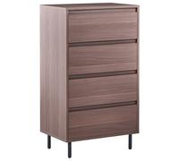 Beliani 4 Drawer Chest Nikea Dark Brown