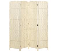 Beliani 4 Panel Room Divider Lappago Light Beige 163 Cm 170 Cm