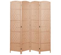 Beliani 4 Panel Room Divider Lappago Natural 163 Cm 170 Cm