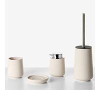 Beliani 4-Piece Bathroom Accessories Set Suches Beige
