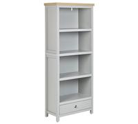 Beliani 4 Tier Bookcase CLIO 180 cm Light Grey, Grey