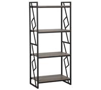 Beliani 4 Tier Bookcase Forres 143 Cm Brown/ Black