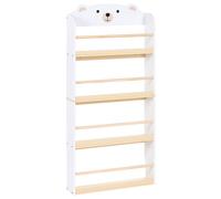 Beliani 4 Tier Bookcase Mimili 124 Cm White